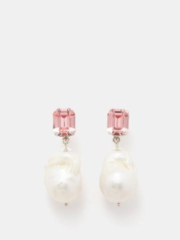 Joolz By Martha Calvo - Presley Baroque-pearl Earrings - Womens - Pink Multi