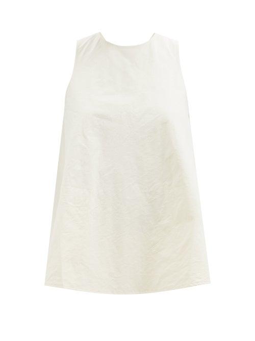 Toogood - The Gardener Crossover-back Cotton Top - Womens - Cream