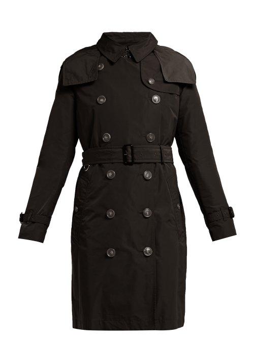 Matchesfashion.com Burberry - Kensington Gabardine Trench Coat - Womens - Black