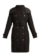 Matchesfashion.com Burberry - Kensington Gabardine Trench Coat - Womens - Black