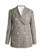 Matchesfashion.com Calvin Klein 205w39nyc - Wall Street Prince Of Wales Checked Wool Jacket - Womens - Grey Multi