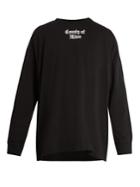 Marcelo Burlon Flags-print Long-sleeved Cotton T-shirt