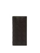 Matchesfashion.com Bottega Veneta - Intrecciato Continental Leather Wallet - Mens - Dark Brown