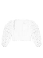 Zimmermann - Lola Cropped Embroidered Ramie-voile Top - Womens - Ivory