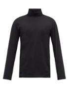 Mens Rtw Jil Sander - Logo-embroidered Roll-neck Cotton-blend Top - Mens - Black