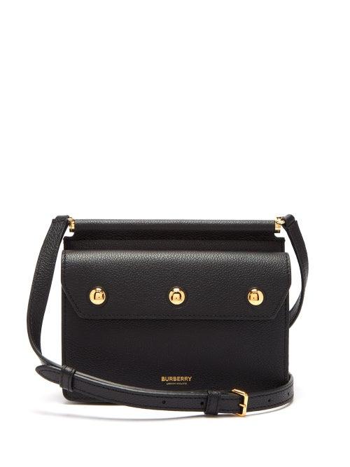Matchesfashion.com Burberry - Title Mini Leather Cross Body Bag - Womens - Black