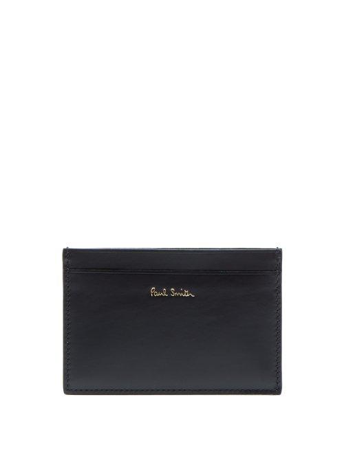 Matchesfashion.com Paul Smith - Car Print Leather Cardholder - Mens - Black