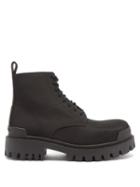 Matchesfashion.com Balenciaga - Strike Nylon Lace-up Boots - Mens - Black