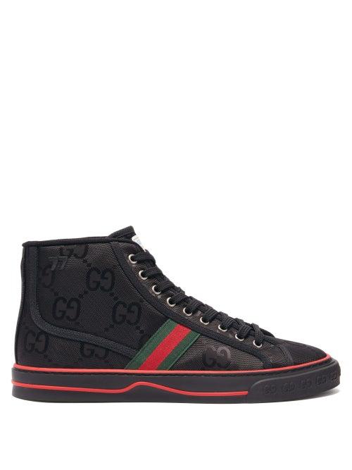 Matchesfashion.com Gucci - Tennis 1977 High-top Canvas Trainers - Mens - Black