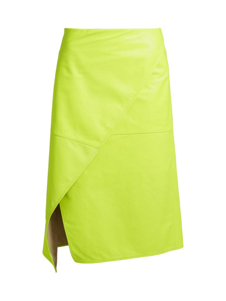 Sies Marjan Irma Asymmetric-front Leather Skirt