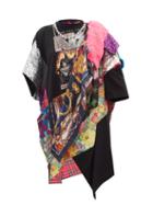 Junya Watanabe - X Versace Kiss-print Patchworked T-shirt Dress - Womens - Black Multi