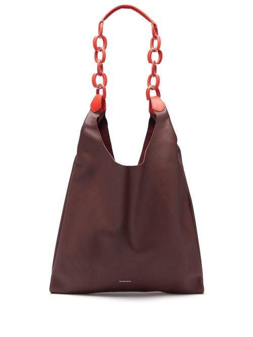Matchesfashion.com Burberry - Medium Leather Shopper Tote - Womens - Burgundy