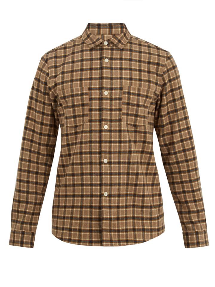 A.p.c. Riga Checked Wool-blend Shirt