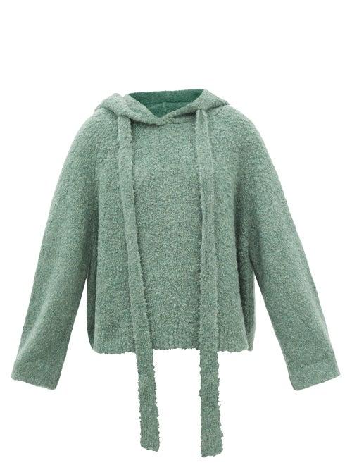 Petar Petrov - Edan Knitted Hooded Sweater - Womens - Light Green
