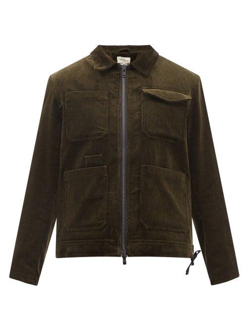 Oliver Spencer - Hayling Faux-shearling And Cotton-corduroy Jacket - Mens - Green