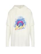 Matchesfashion.com Off-white - Layered Cotton Hooded Sweatshirt - Mens - White