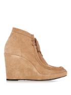 Balenciaga Lace-up Suede Wedge Ankle Boots