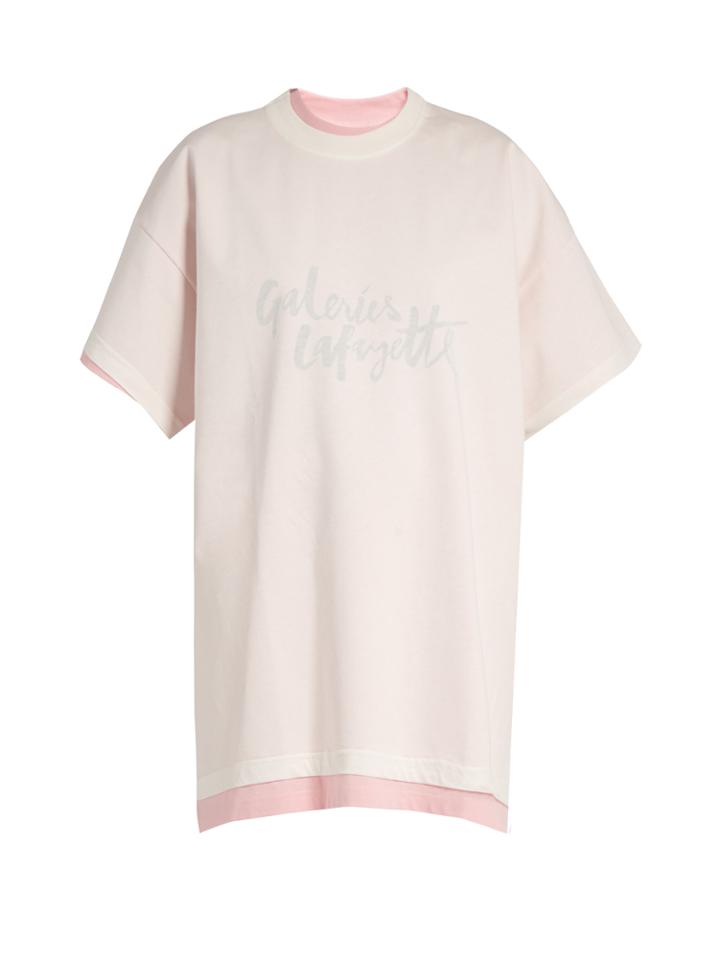 Vetements X Hanes Oversized Double-layer Cotton T-shirt