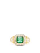 Matchesfashion.com Jade Jagger - Diamond, Emerald & 18kt Gold Ring - Womens - Emerald