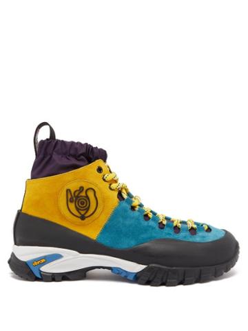Eye/loewe/nature - Logo-appliqu Panelled Boots - Mens - Yellow Multi