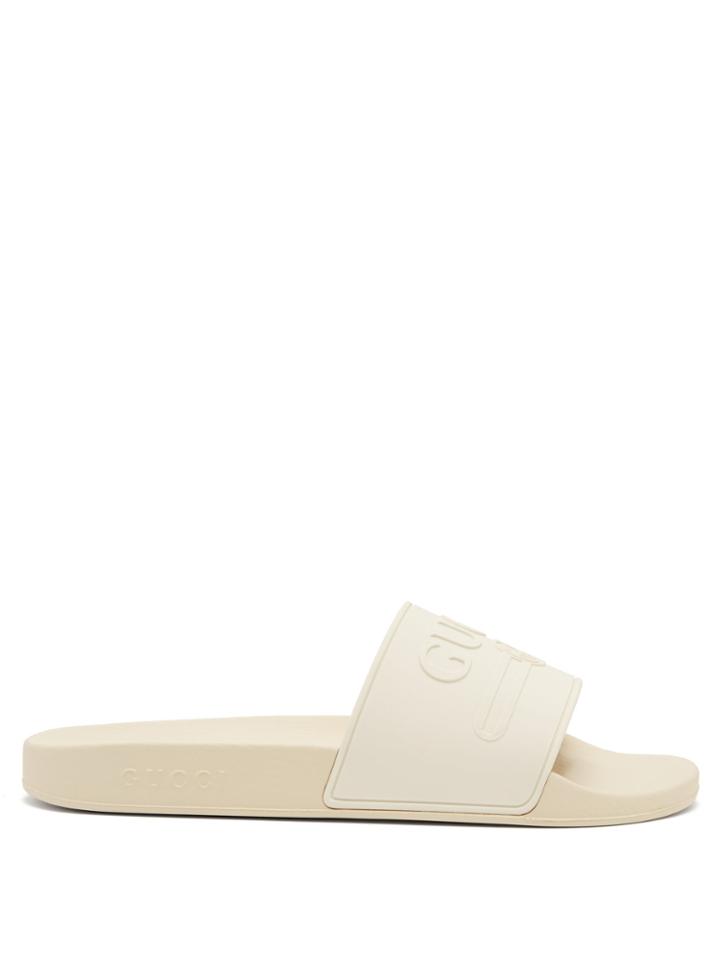 Gucci Logo-embossed Rubber Slides