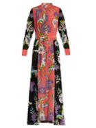 Diane Von Furstenberg Contrast-panel Silk Crepe De Chine Dress
