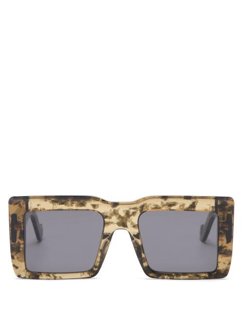 Matchesfashion.com Loewe - Oversized-square Tortoiseshell-acetate Sunglasses - Womens - Tortoiseshell