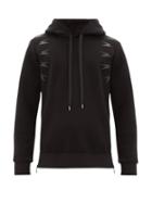 Matchesfashion.com Neil Barrett - Thunder Side Zip Hooded Sweatshirt - Mens - Black