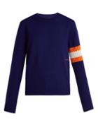 Matchesfashion.com Calvin Klein 205w39nyc - Contrasting Sleeve Cashmere Sweater - Womens - Navy Multi