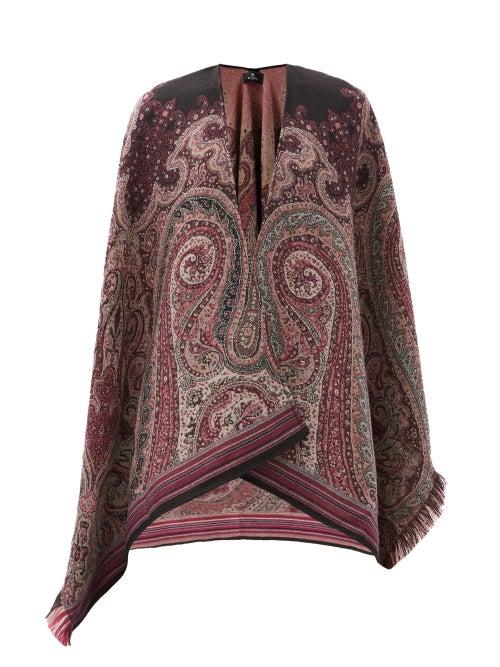 Matchesfashion.com Etro - Paisley-jacquard Wool Cape - Womens - Multi