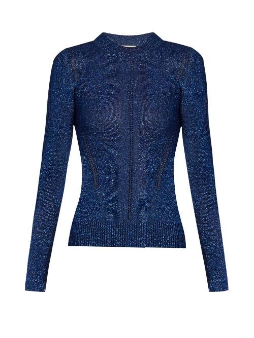 Christopher Kane Long-sleeved Metallic Sweater