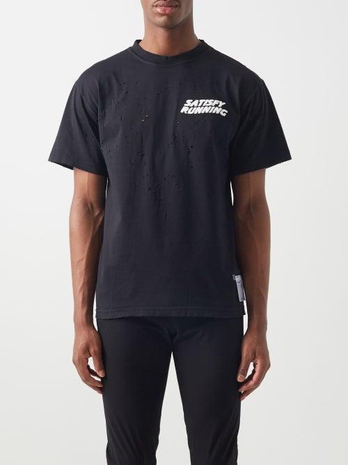 Satisfy - Mothtech Ventilated Organic-cotton Jersey T-shirt - Mens - Black