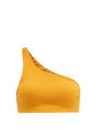 Matchesfashion.com Haight - Perlin One-shoulder Crepe Bikini Top - Womens - Orange