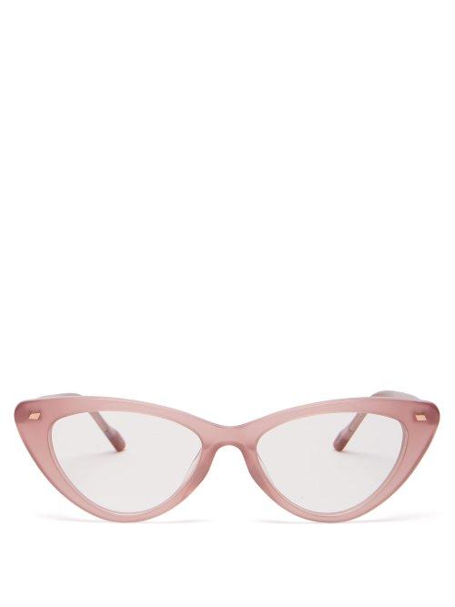 Matchesfashion.com Le Specs - Heart On Cat Eye Glasses - Womens - Pink