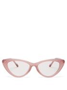 Matchesfashion.com Le Specs - Heart On Cat Eye Glasses - Womens - Pink