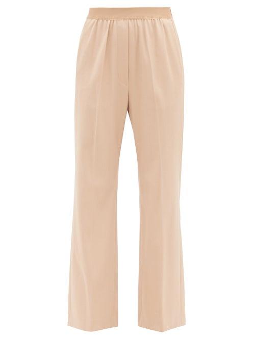 Ladies Rtw Mm6 Maison Margiela - Elasticated-waist Fresco Trousers - Womens - Light Beige