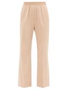 Ladies Rtw Mm6 Maison Margiela - Elasticated-waist Fresco Trousers - Womens - Light Beige