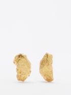 Alia Bin Omair - Nugget 18kt Gold Earrings - Womens - Yellow Gold