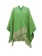 Matchesfashion.com Gucci - Gg Jacquard Striped Wool Blend Poncho - Womens - Green