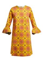Matchesfashion.com La Doublej - 24/7 Ruote Gialle Print Cotton Blend Dress - Womens - Yellow Print