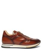 Matchesfashion.com Dunhill - Duke Runner Patina Leather Trainers - Mens - Tan