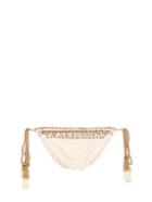 She Made Me Mihira Embellished Tie-side Crochet Bikini Briefs