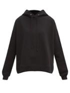 Maison Margiela - Slogan-print Cotton-jersey Hooded Sweatshirt - Womens - Black