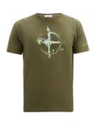 Matchesfashion.com Stone Island - Marble One Logo-print Cotton-jersey T-shirt - Mens - Green