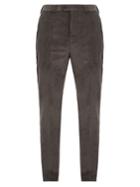 Brunello Cucinelli Mid-rise Straight-leg Cotton-corduroy Trousers