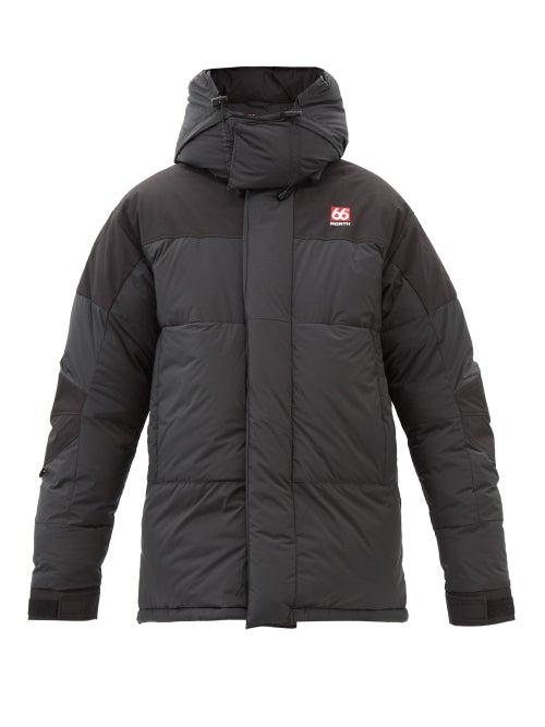 66 North - Tindur Hooded Quilted Down Coat - Womens - Black