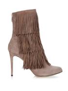 Paul Andrew Taos Layered-fringe Ankle Boots