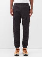 Stone Island - Cotton-blend Twill Cargo Trousers - Mens - Black