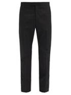 Matchesfashion.com Raf Simons - Zip-cuffs Slim-leg Twill Trousers - Mens - Black