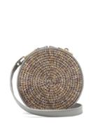 Matchesfashion.com Khokho - Sindi Leather Trimmed Basket Bag - Womens - Light Grey